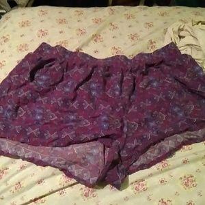 Patterned Purple Shorts